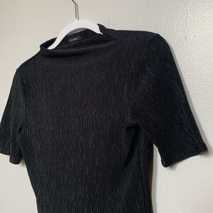 Ribbed Halogen Mockneck Top